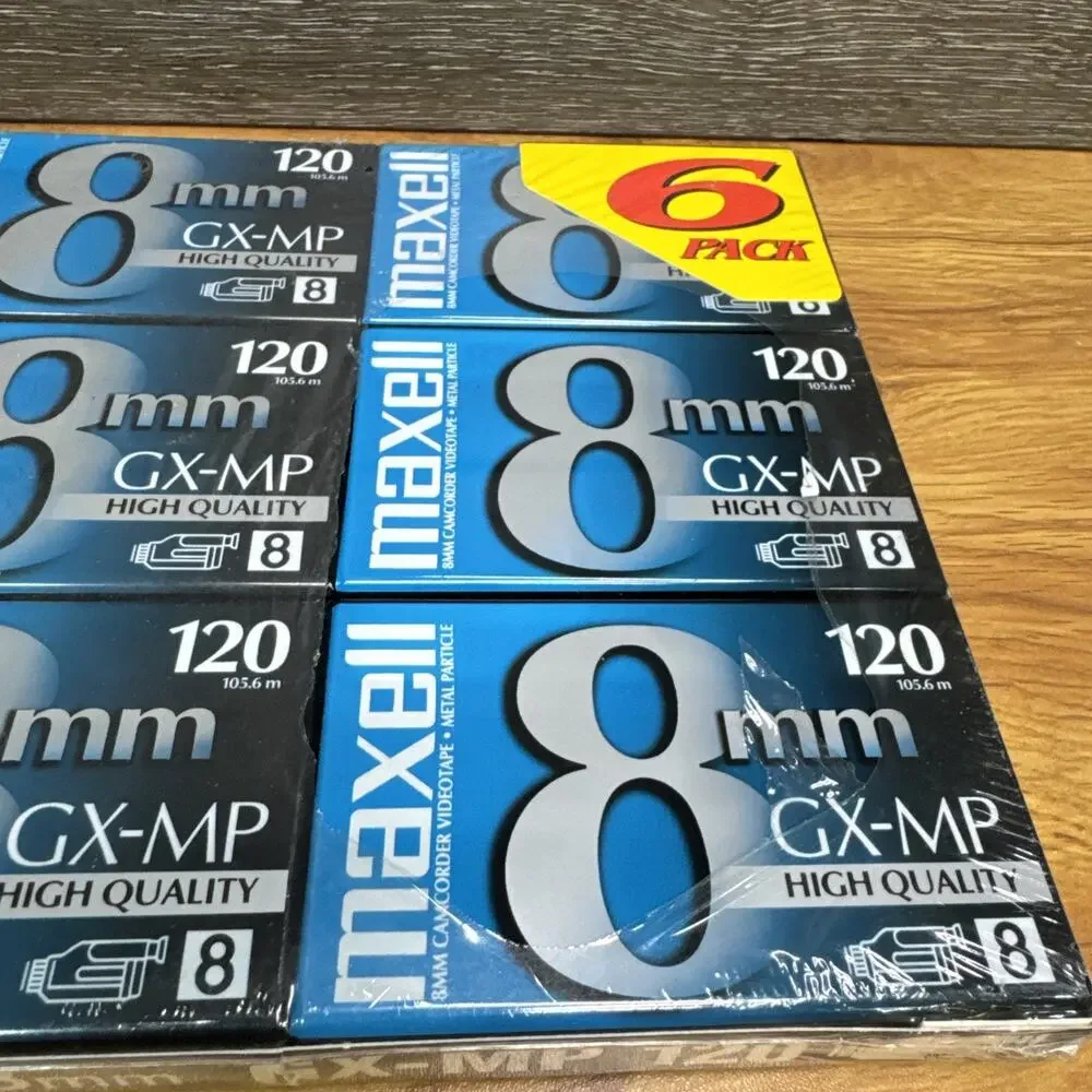 Sealed Maxwell 8mm GX-MP Lot of 6 Camcorder Videotape 120 - NOS